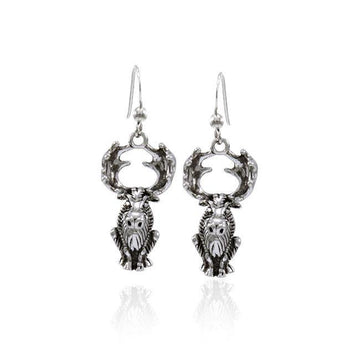 Moose Sterling Silver Earrings TER1503 - Jewelry